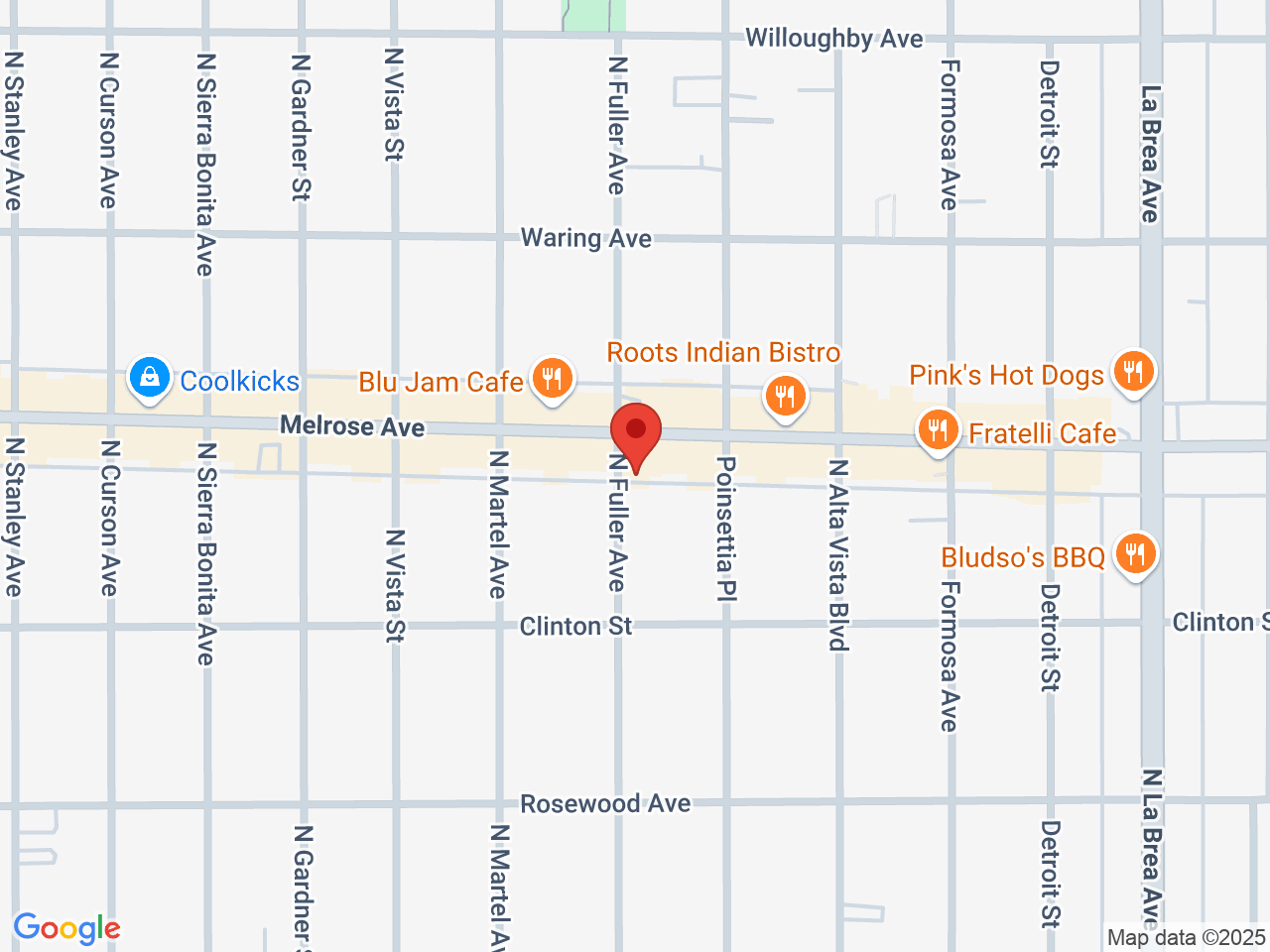 Street map for Grenco Science, 644 N Fuller Ave, #301, West Hollywood CA