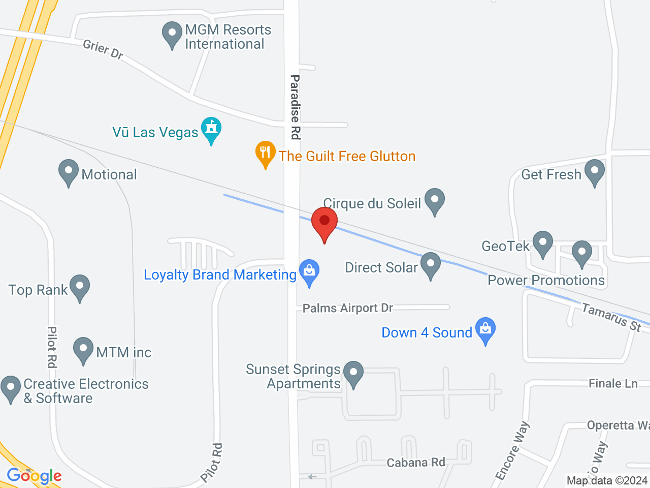 Street map for Organicix, 6770 Paradise Rd, Las Vegas NV