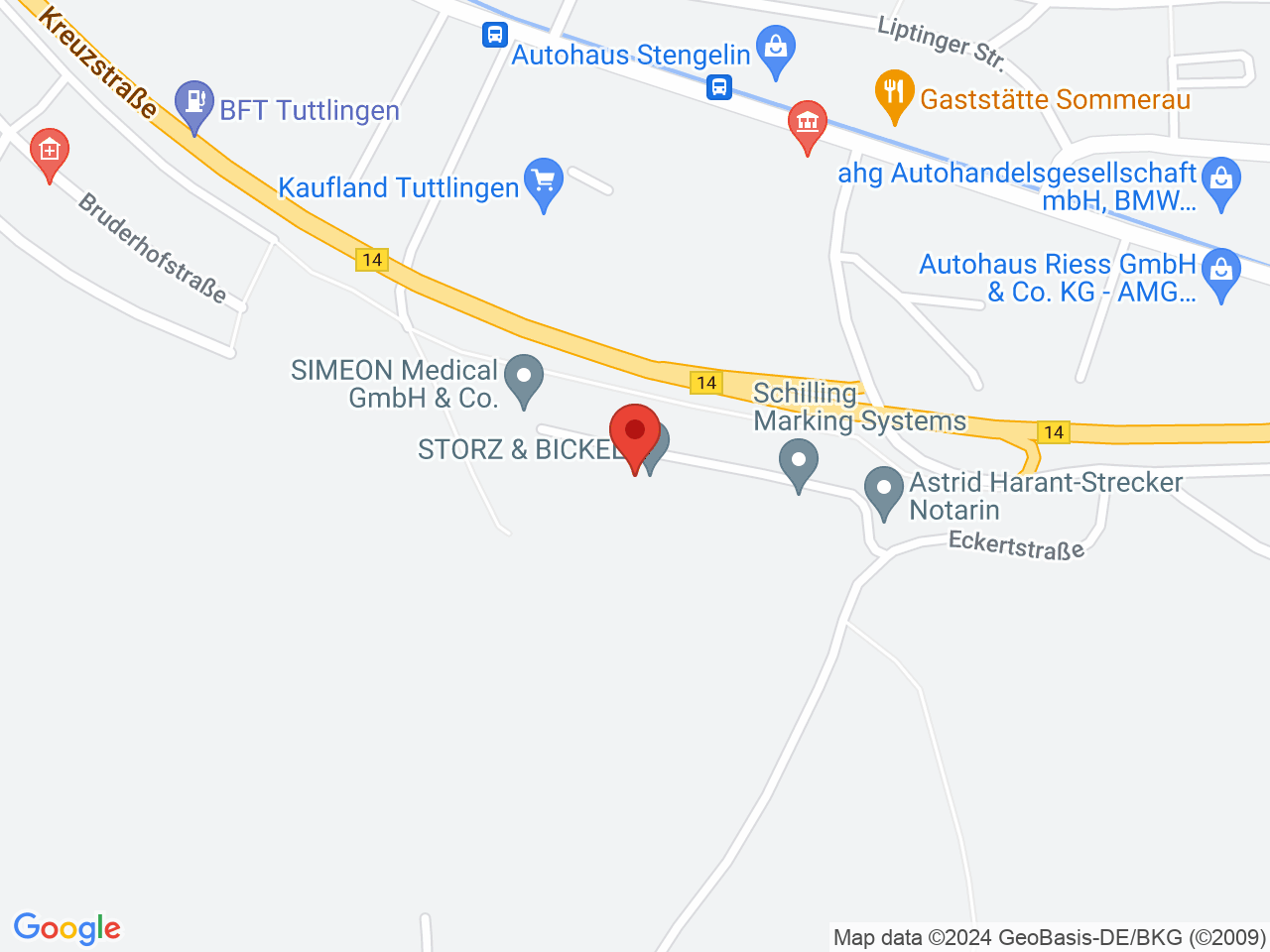 Street map for Storz & Bickel, In Grubenacker 5-9, Tuttlingen, Germany 