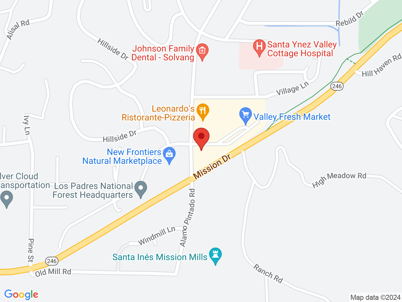 Street map for Smojo, 606 Alamo Pintado Rd., Ste. 293, Solvang CA