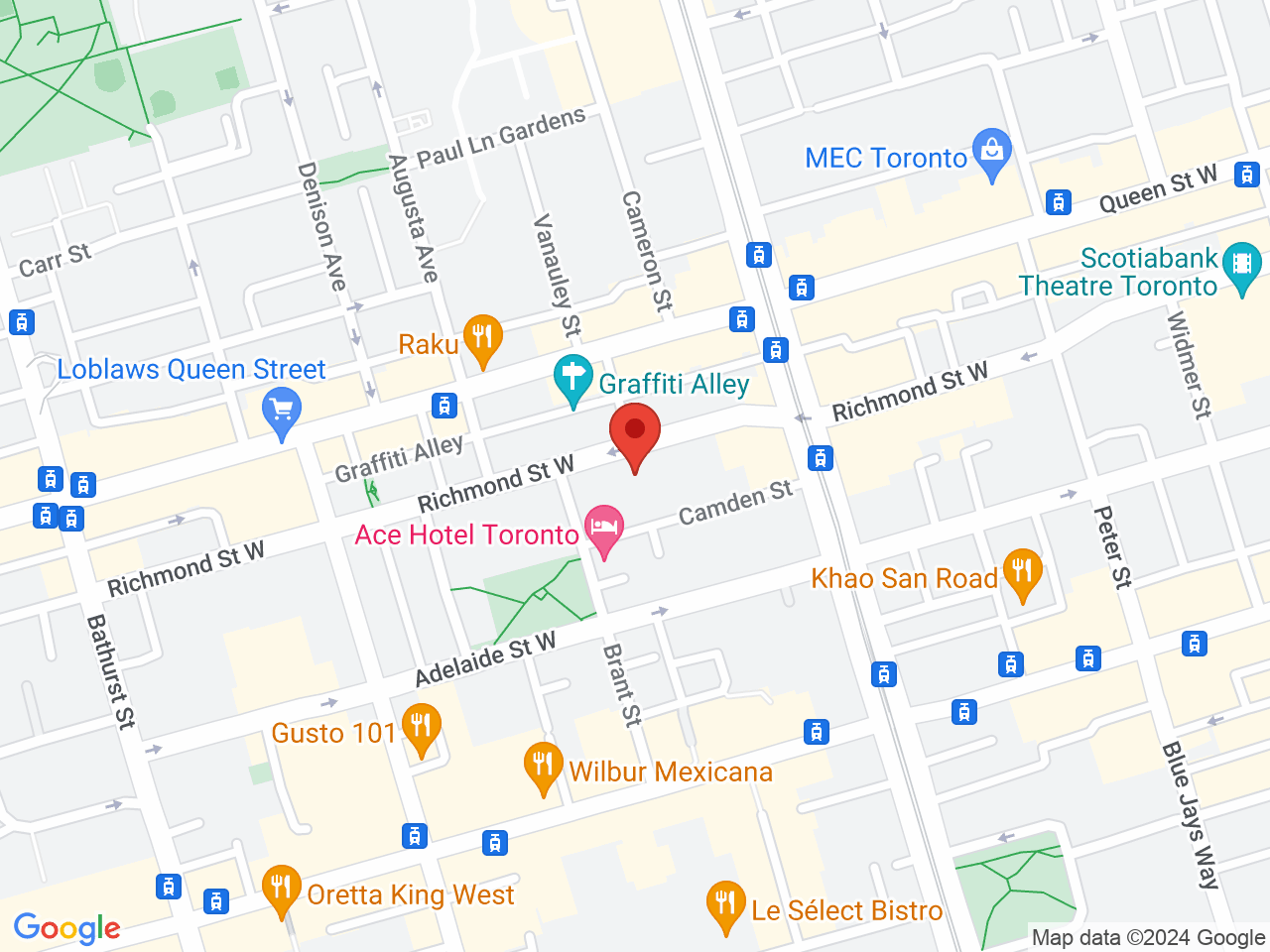 Street map for Aerospaced, 300-471 Richmond St W, Toronto ON
