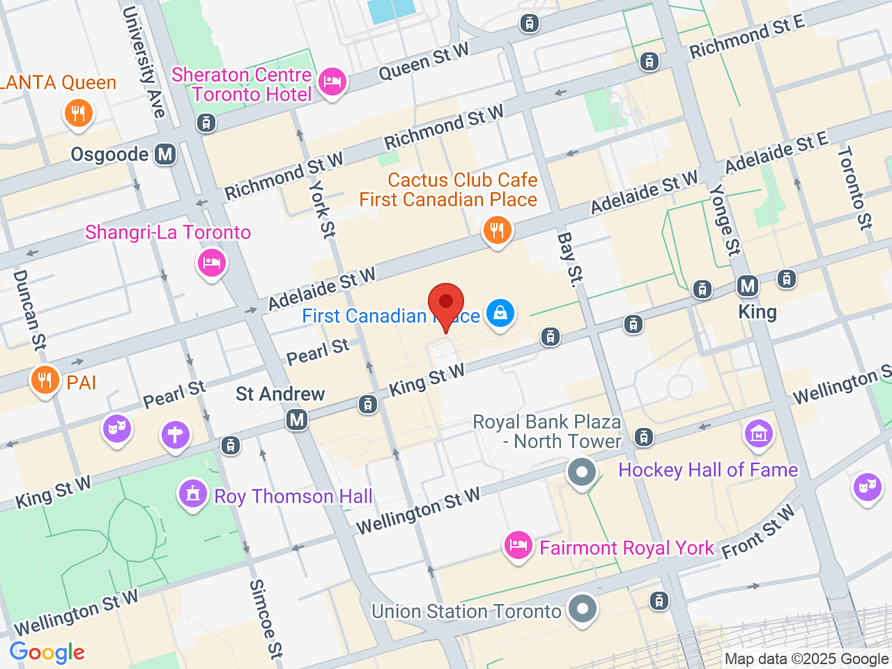 Street map for House Of Terpenes, 100 King St W, Toronto ON