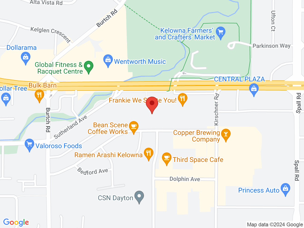 Street map for BLKMKT, 1632 Dickson Ave #335, Kelowna BC