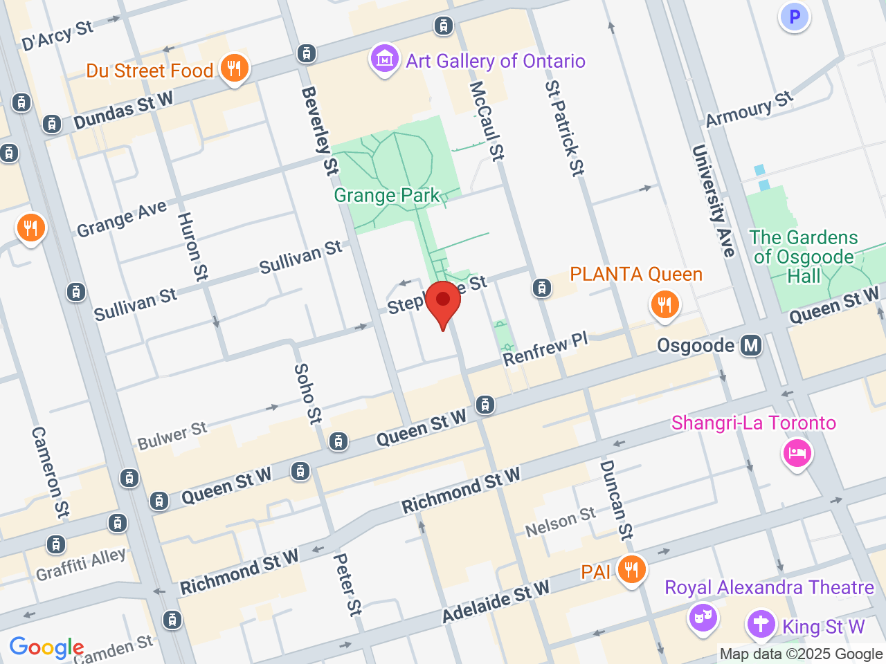 Street map for AHLOT, 180 John St., Toronto ON