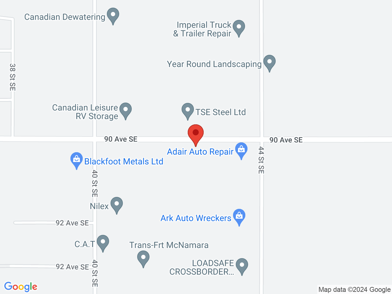 Street map for BOAZ, 4435 90 Ave SE, Calgary AB