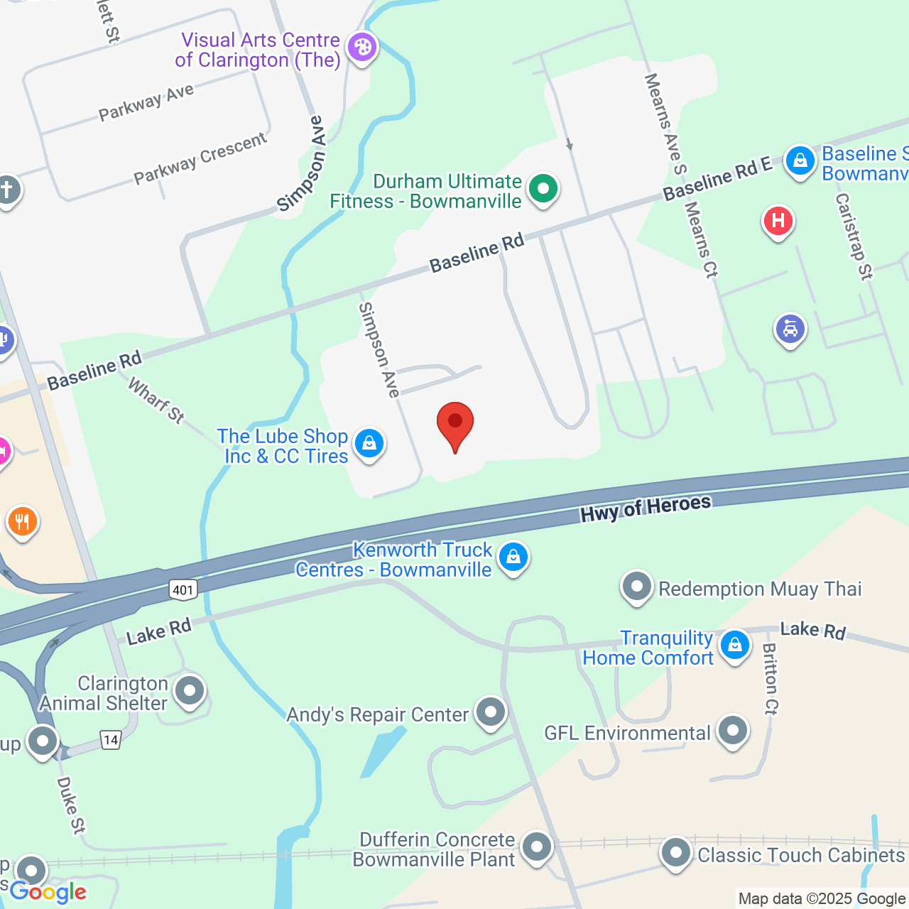Street map for MediWanna, 251 Simpson Ave, Bowmanville ON