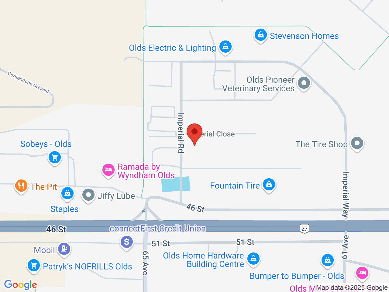 Street map for Emprise Canada, 66 Aspen Ridge Way Sw, Calgary AB