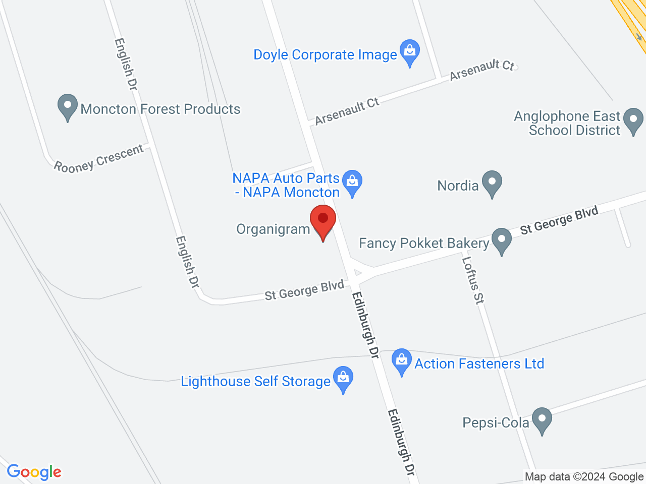 Street map for Edison Bytes, 320 Edinburgh Dr, Moncton NB