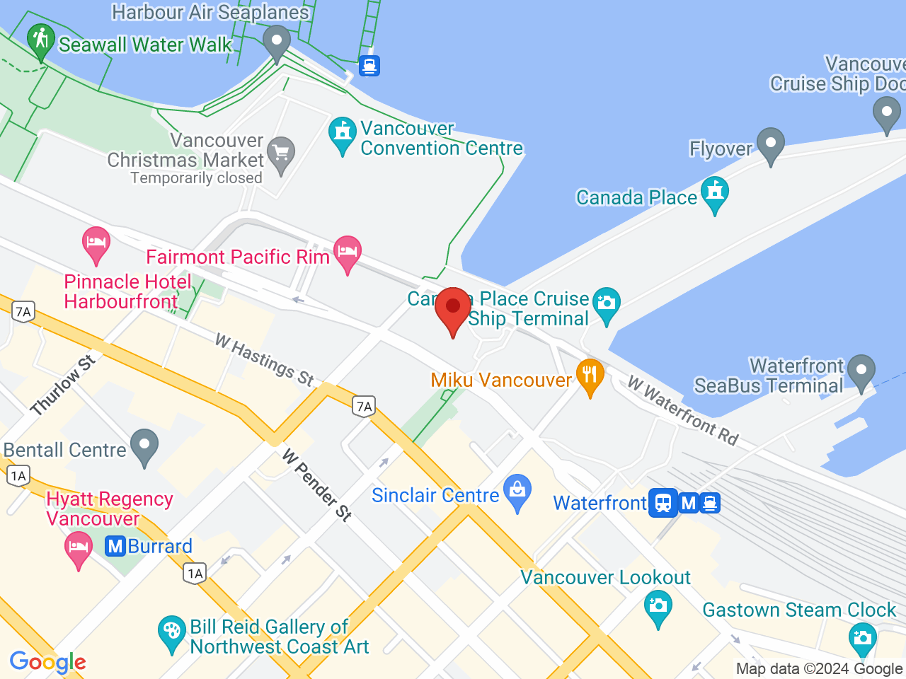 Street map for SuperFlower, 200 Burrard St #1570, Vancouver BC