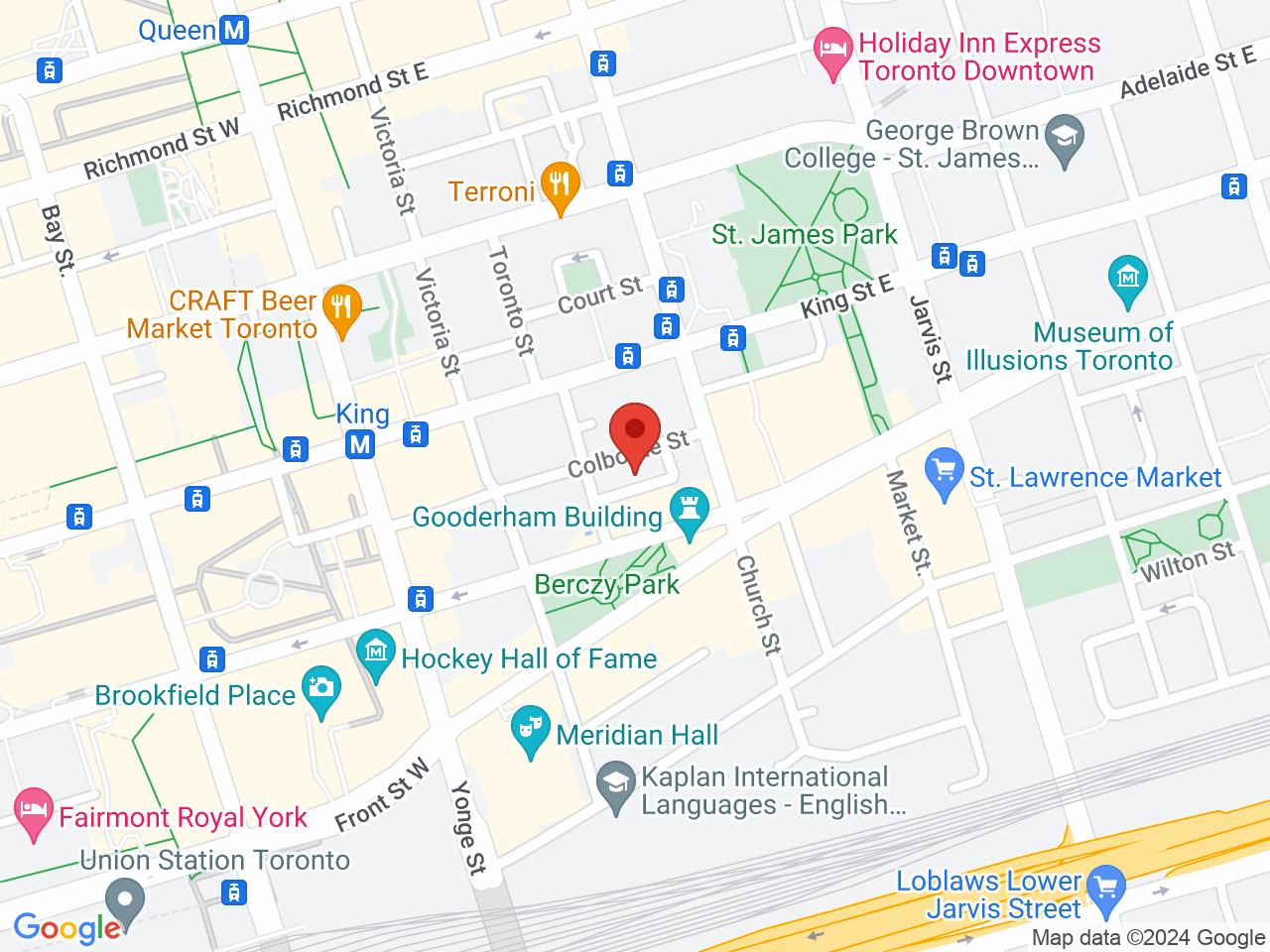 Street map for Flint & Embers, 47 Colborne St, Toronto ON