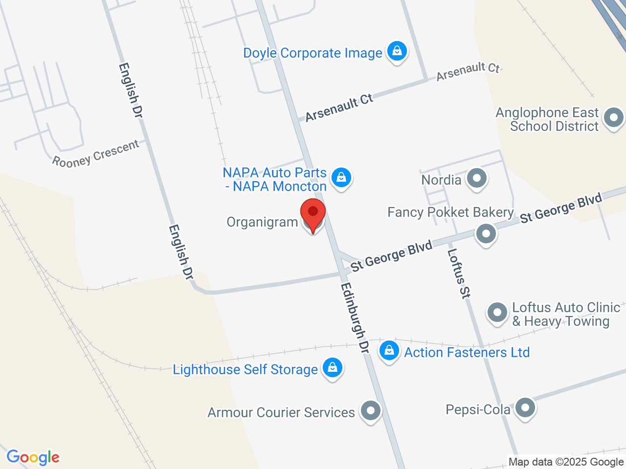 Street map for Big Bag O Buds, 320 Edinburgh Dr, Moncton NB