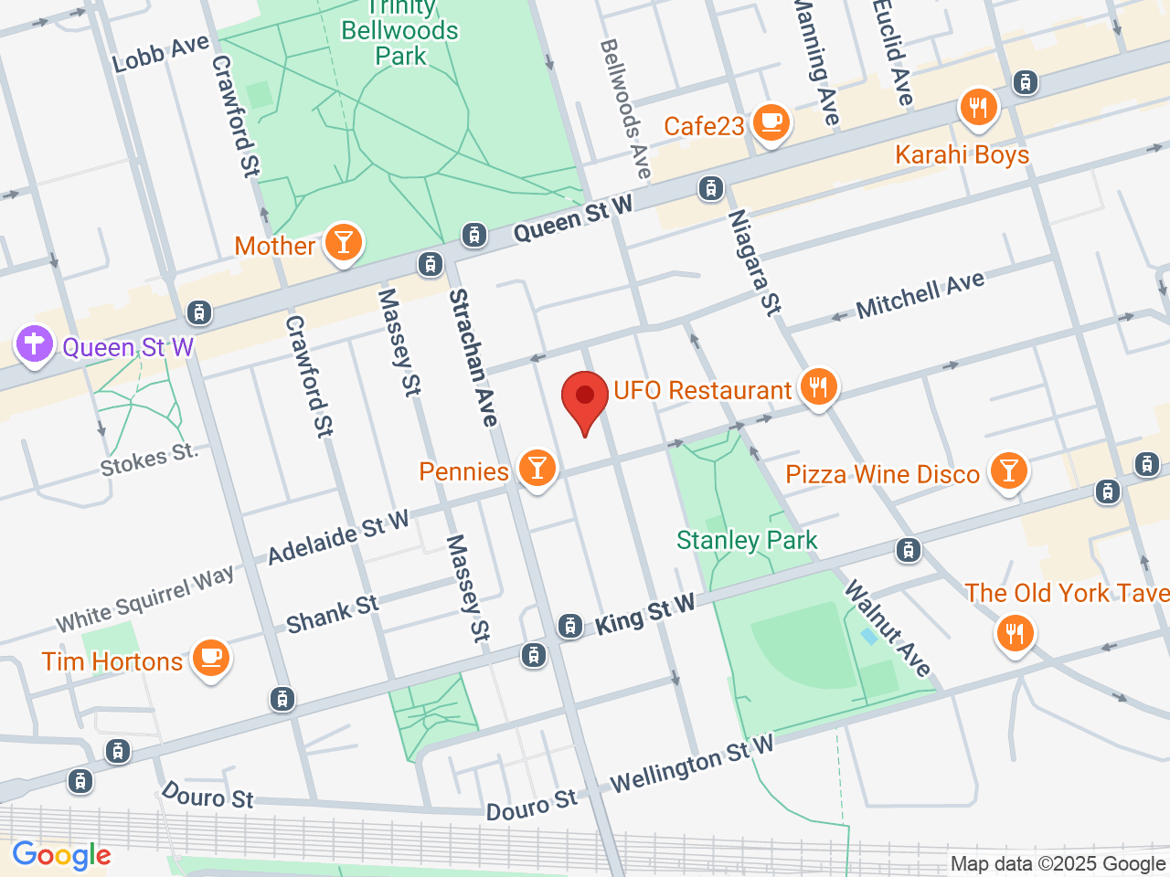 Street map for Queen West '94, 76 Stafford St., Suite 101, Toronto ON