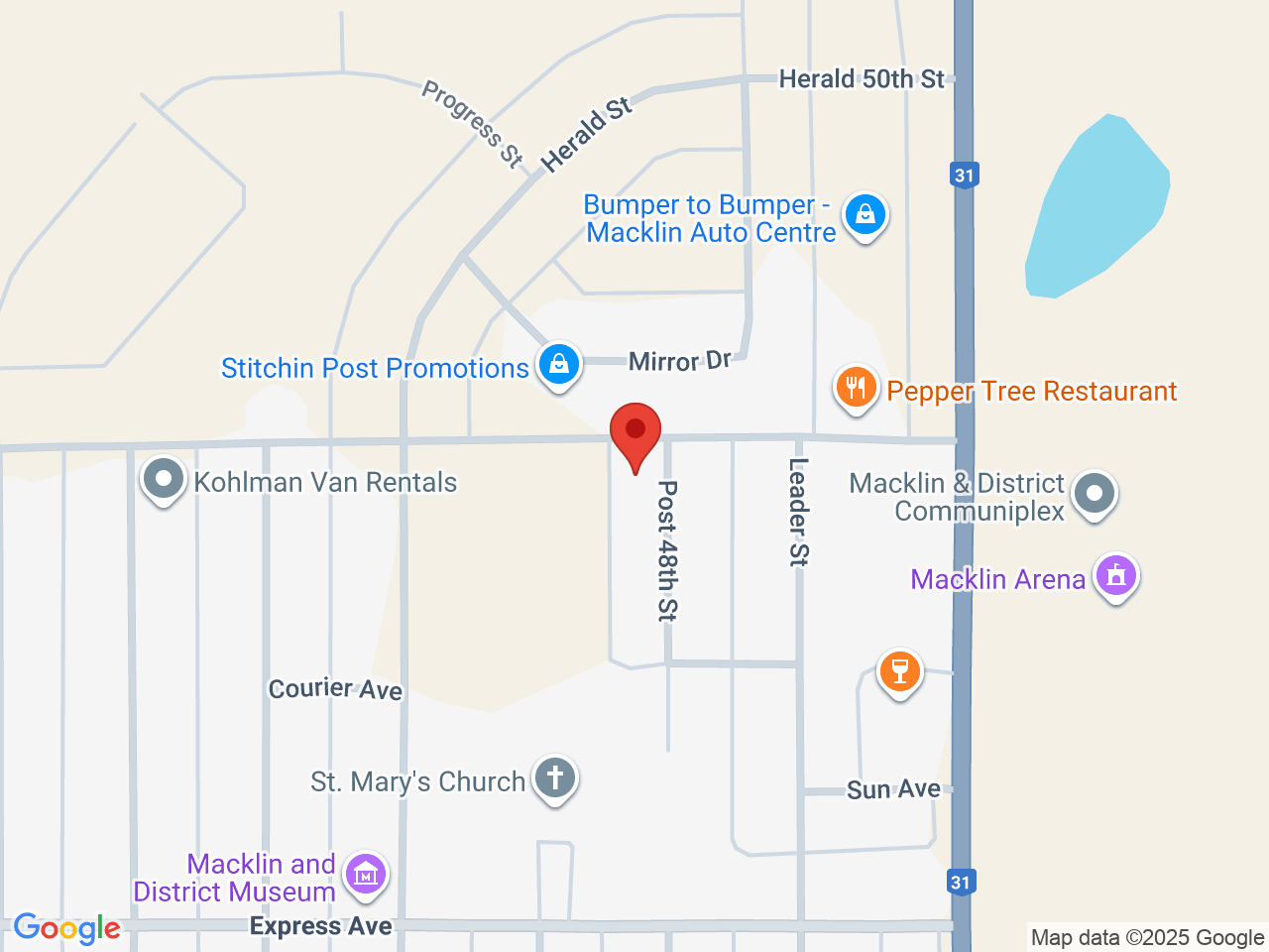 Street map for Sticky Nuggz Inc, 5508 48 St, Macklin SK