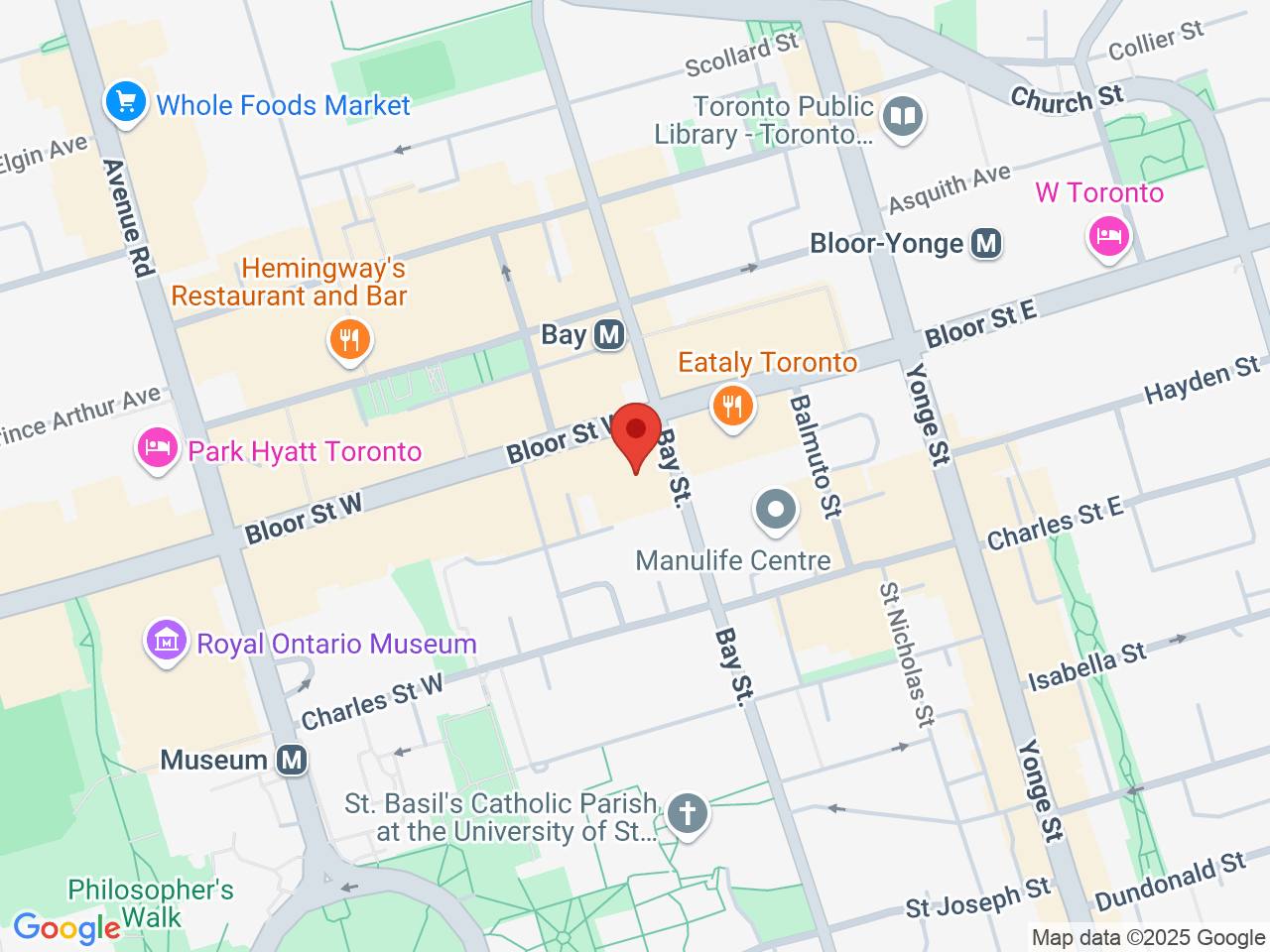 Street map for Purfarma, 77 Bloor St W, Toronto ON