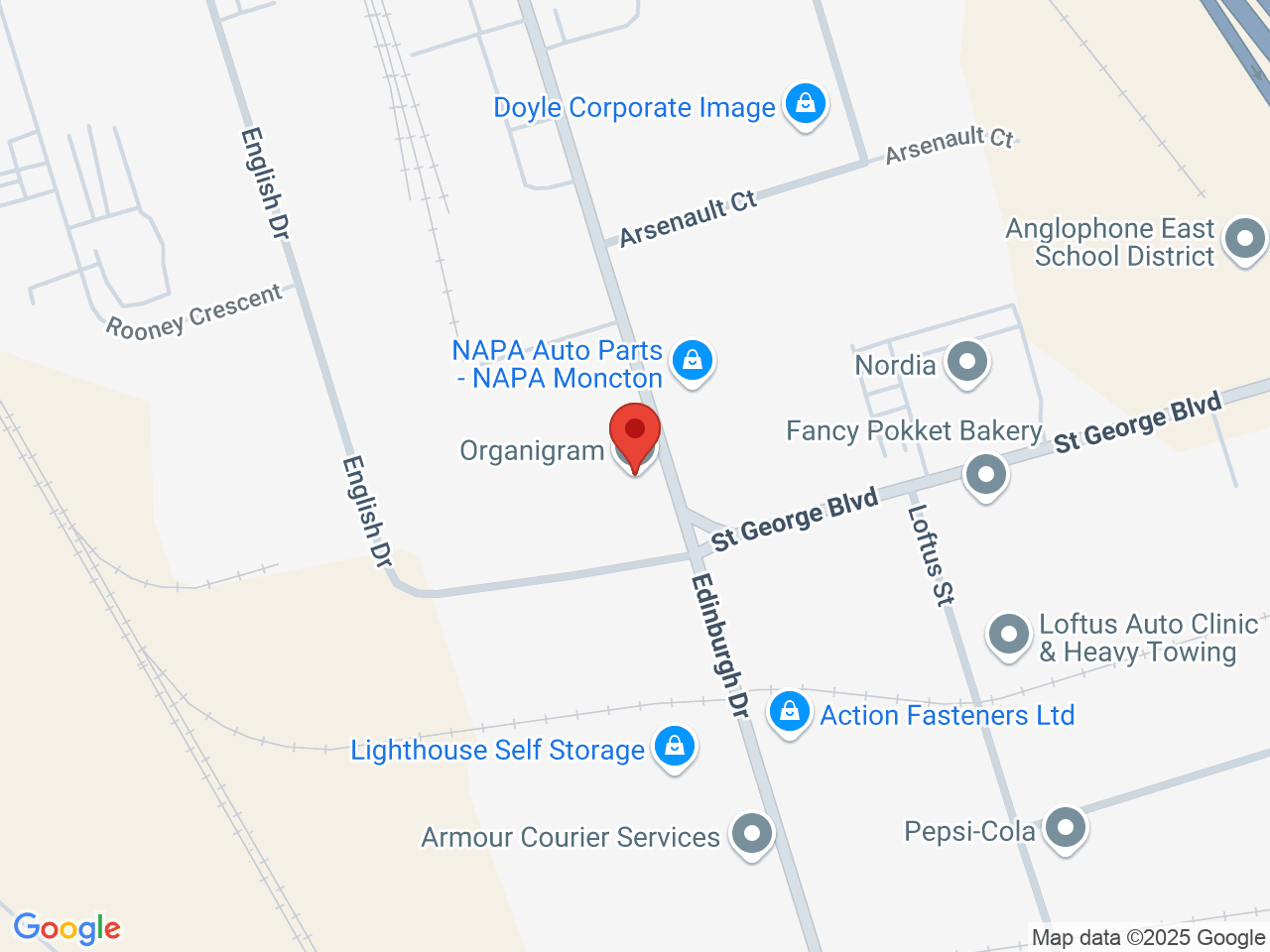 Street map for Edison Jolts, 320 Edinburgh Dr, Moncton NB