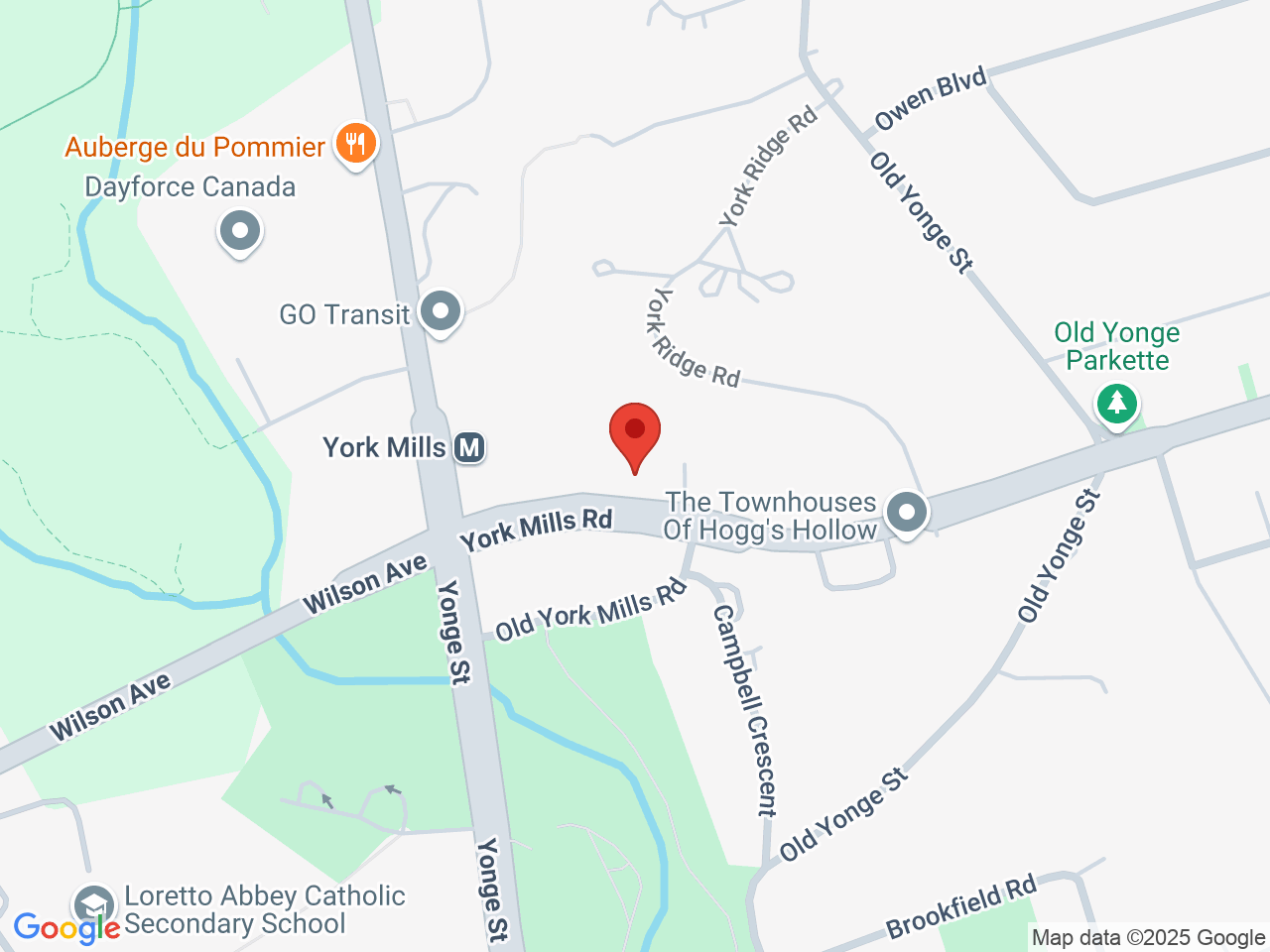 Street map for Noon & Night, 36 York Mills Rd #500, North York ON