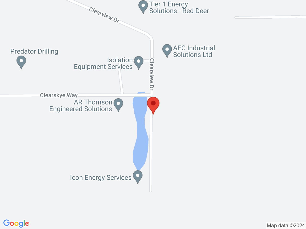 Street map for Stigma Grow, 255 Clearview Dr., Red Deer County AB