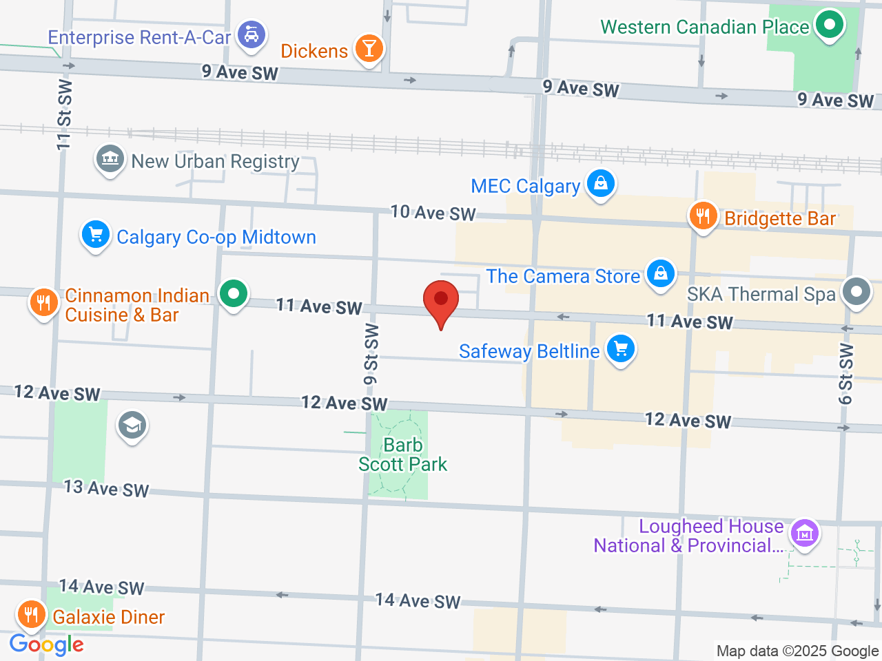 Street map for Nuance, #300, 919 - 11 Ave SW, Calgary AB