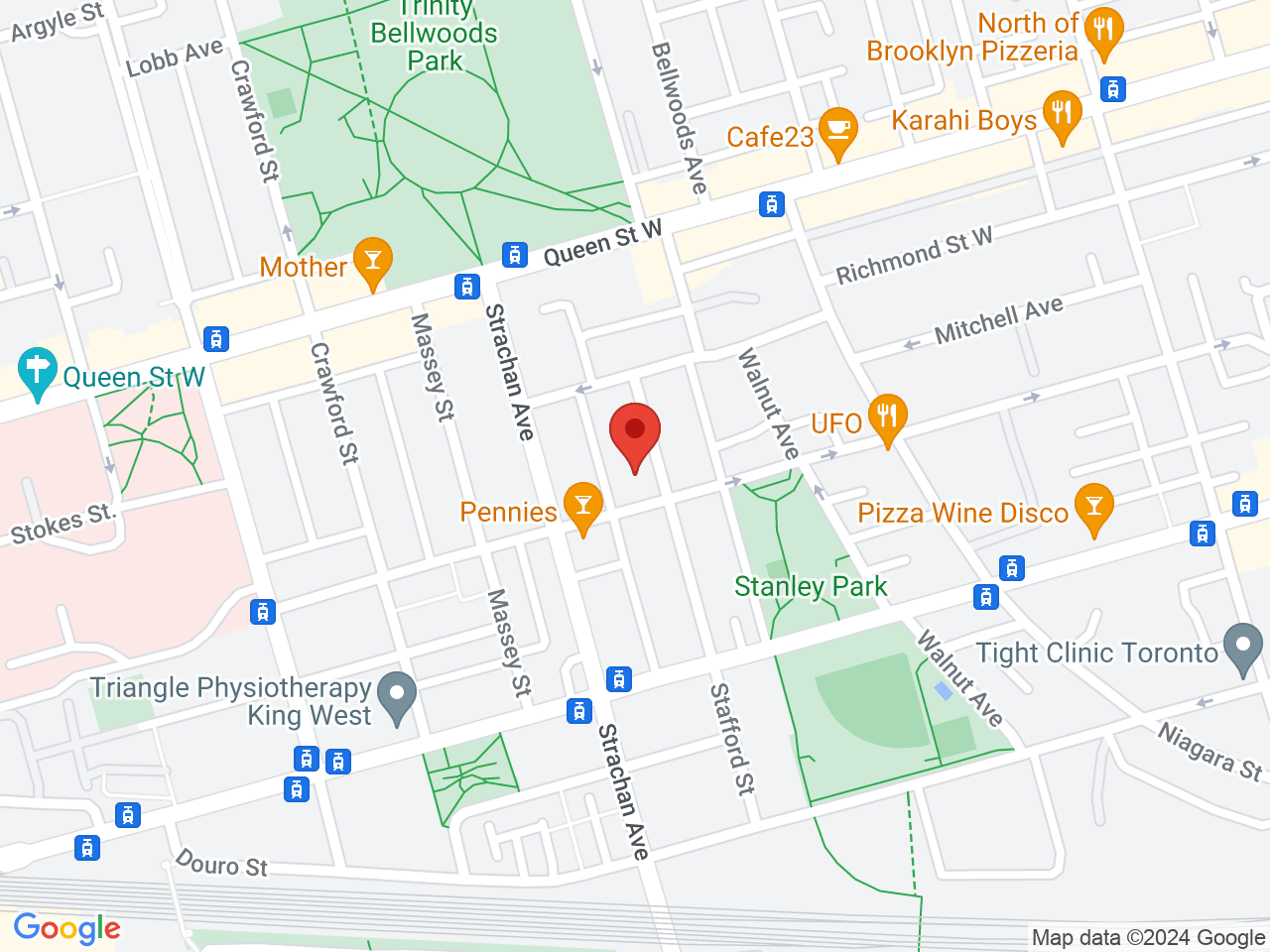 Street map for FUME, 76 Stafford St., Suite 101, Toronto ON