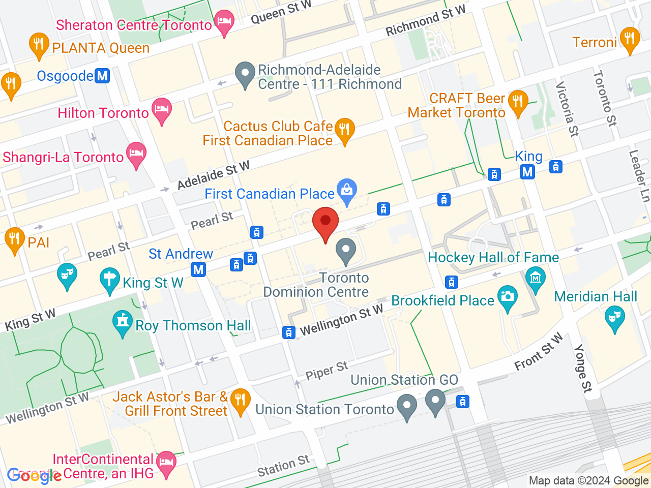 Street map for Hazel, 77 King St W, Toronto ON