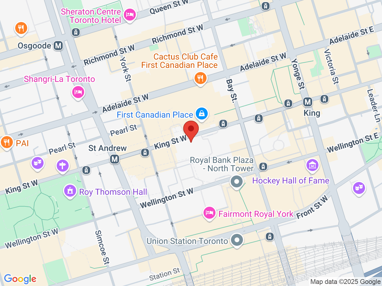 Street map for Hazel, 77 King St W, Toronto ON