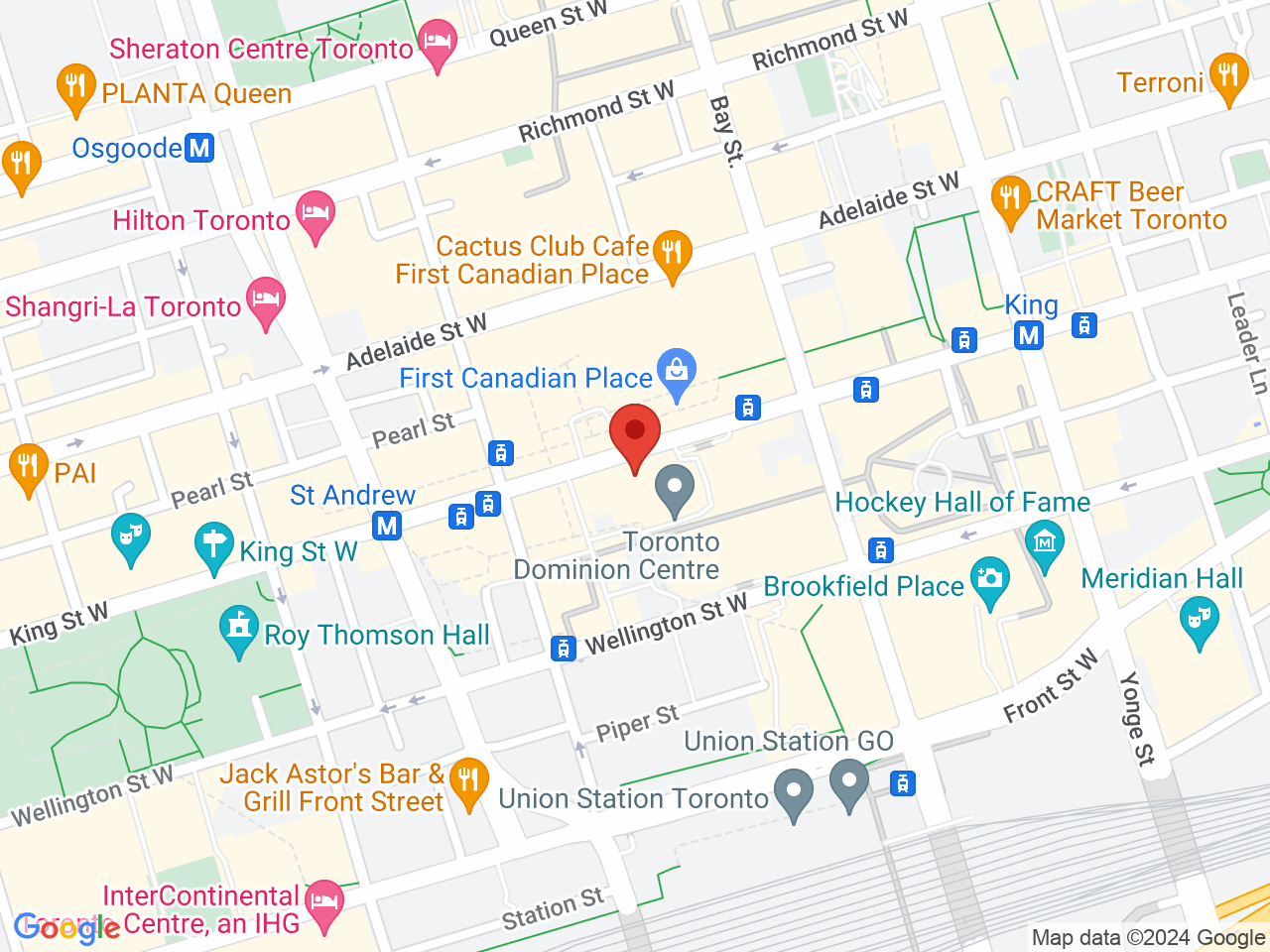 Street map for Hank, 77 King St W, Toronto ON
