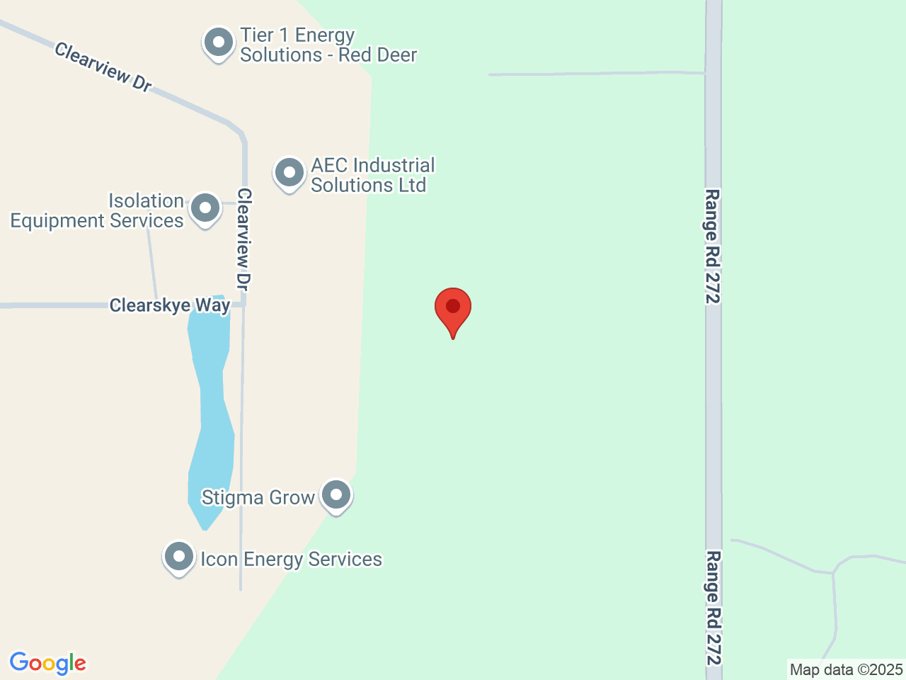 Street map for White NGL, 255 Clearview Dr., Red Deer County AB