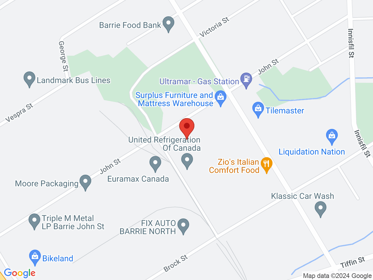 Street map for Northbound Cannabis, 151 John St., Barrie ON
