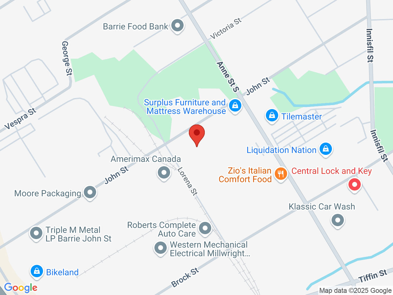 Street map for Northbound Cannabis, 151 John St., Barrie ON