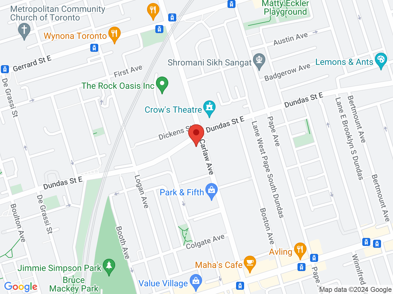Street map for Blazer, 1173 Dundas St E #135, Toronto ON