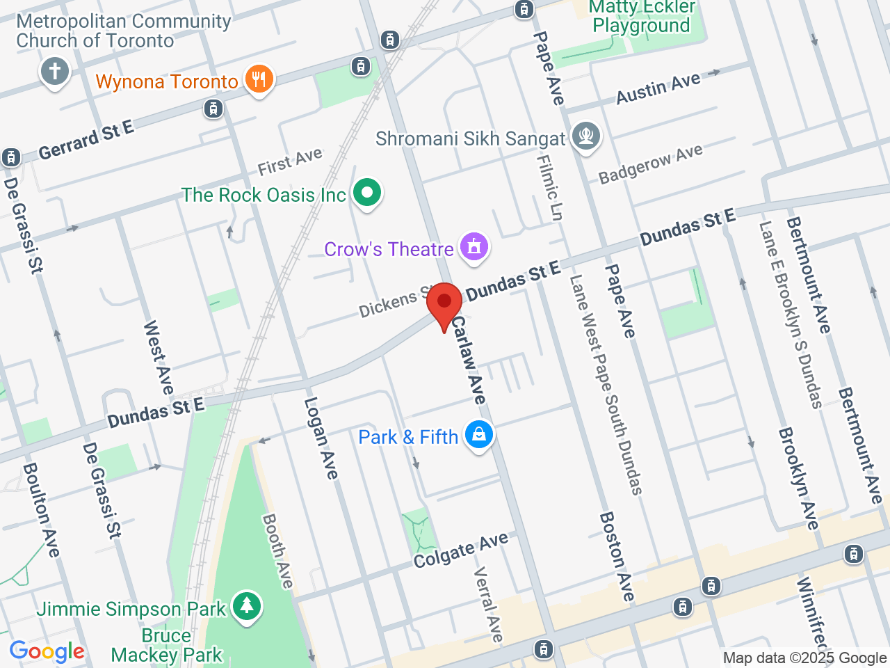 Street map for Blazer, 1173 Dundas St E #135, Toronto ON