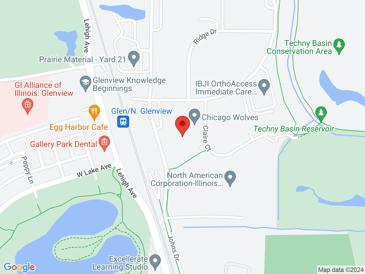 Street map for OCB, 2301 Ravine Way, Glenview IL