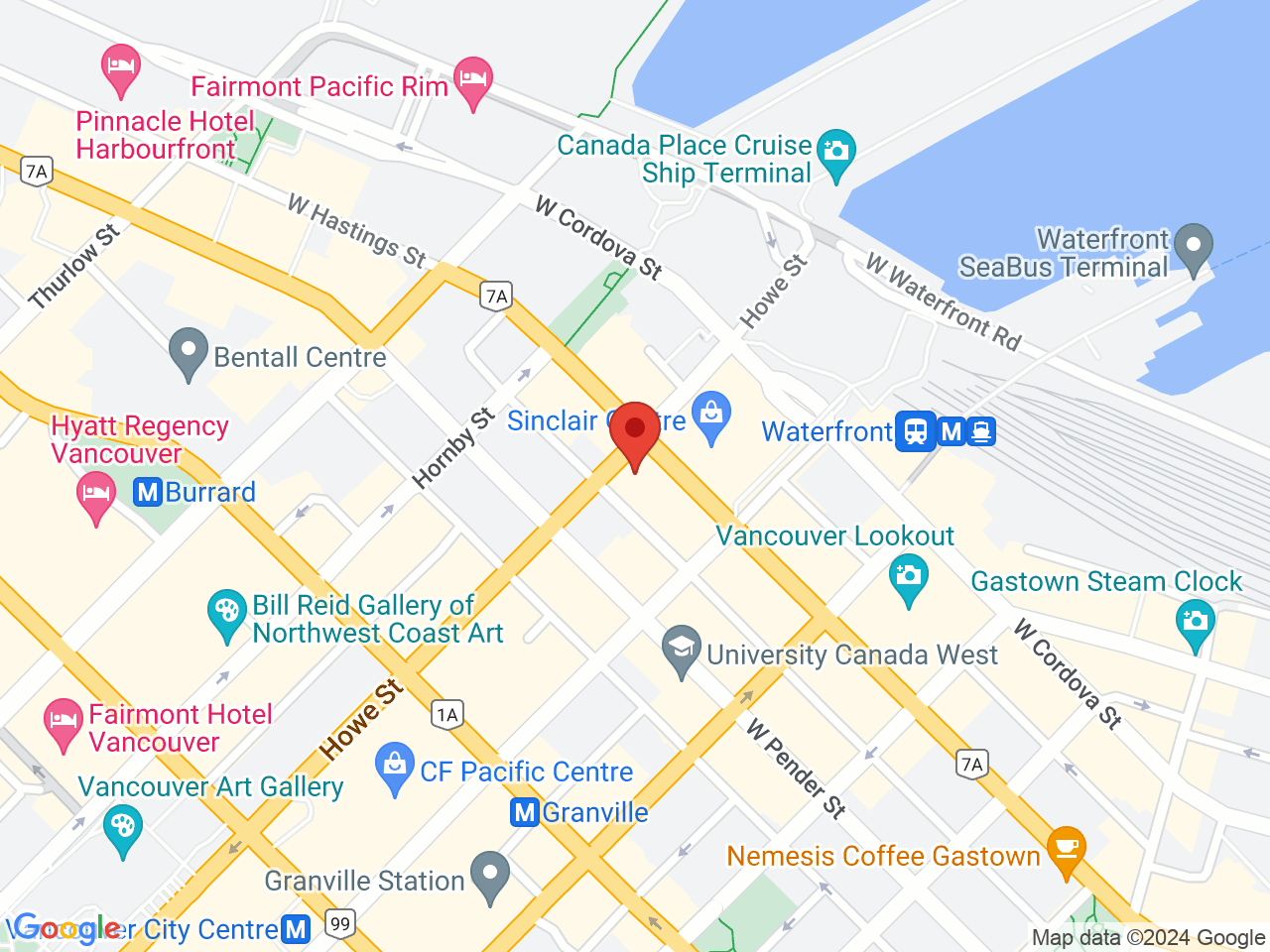 Street map for Homestead, 744 W Hastings St Suite 505, Vancouver BC