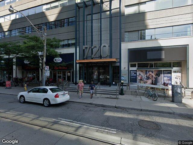 Street view for Spinach Feelz, 720 King Street West, Suite 300, Toronto ON