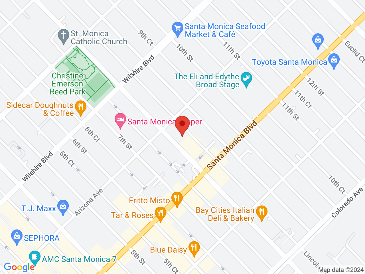 Street map for Zig-Zag, 1315 Lincoln Blvd, Santa Monica CA