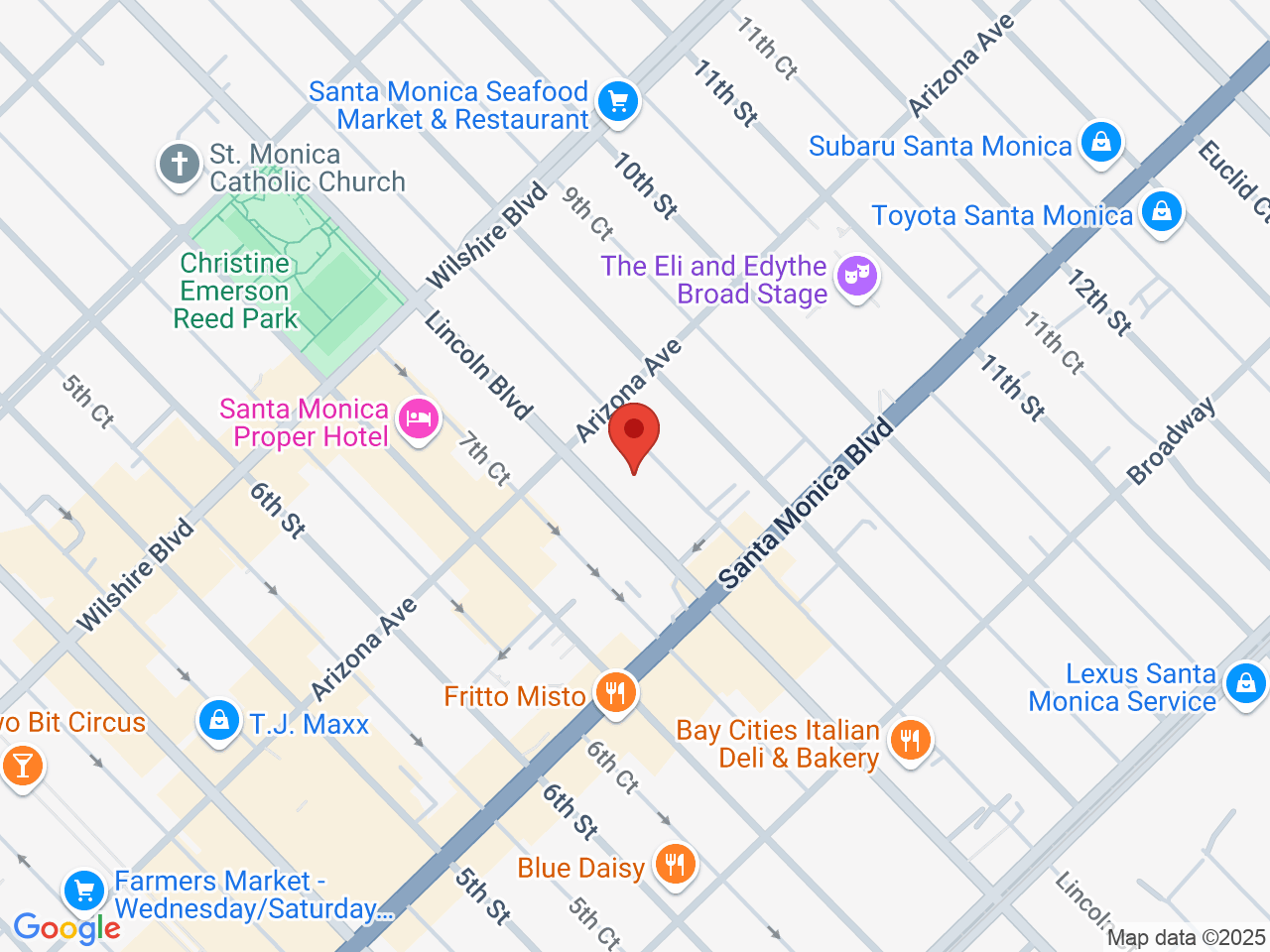 Street map for Zig-Zag, 1315 Lincoln Blvd, Santa Monica CA