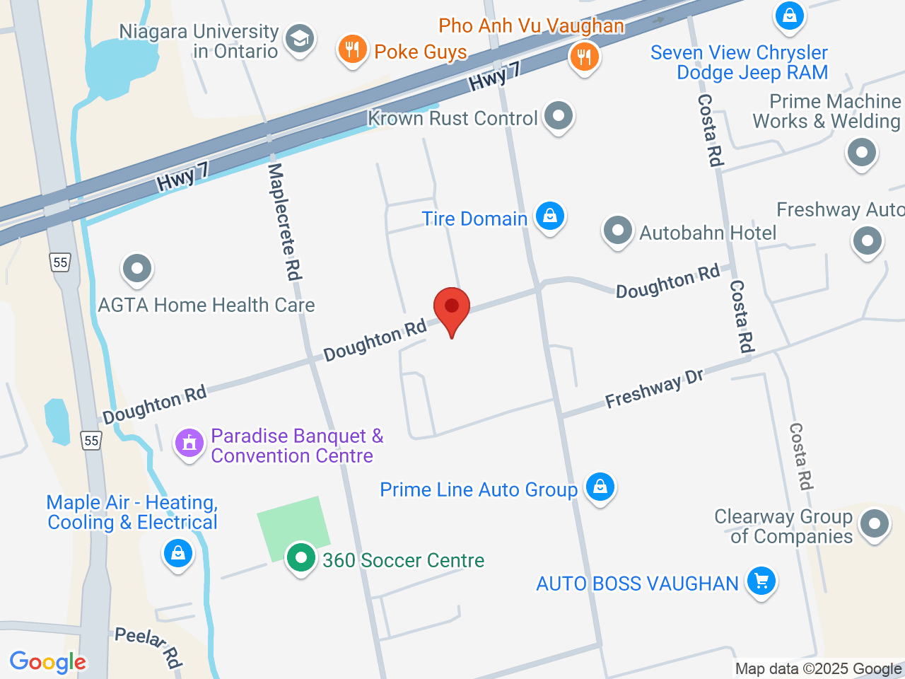 Street map for The Drip, 176 Creditstone Rd, Unit 2, Vaughan ON