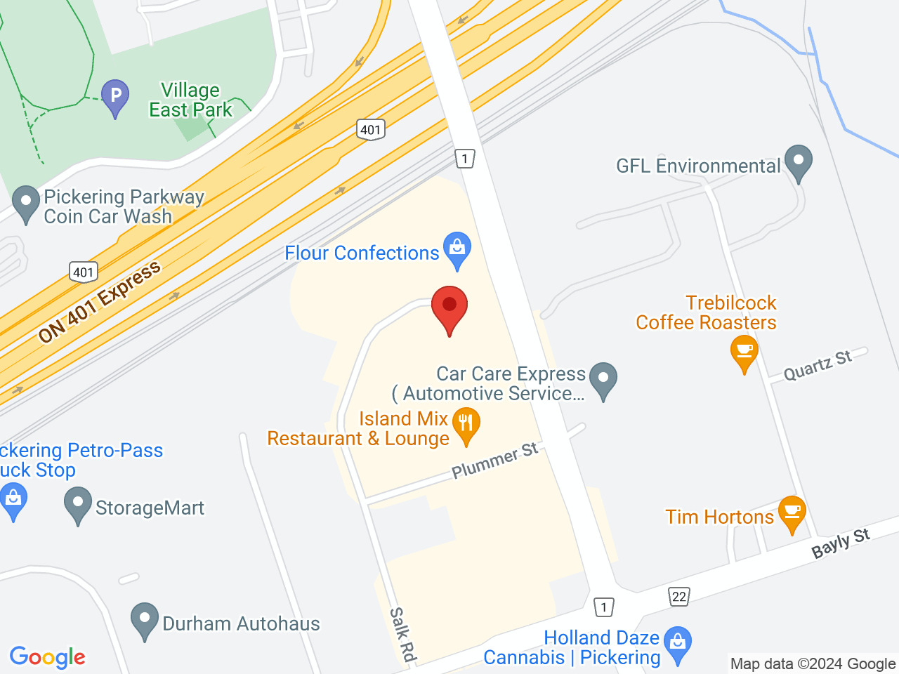 Street map for Fuego, 1080 Brock Rd., Pickering ON