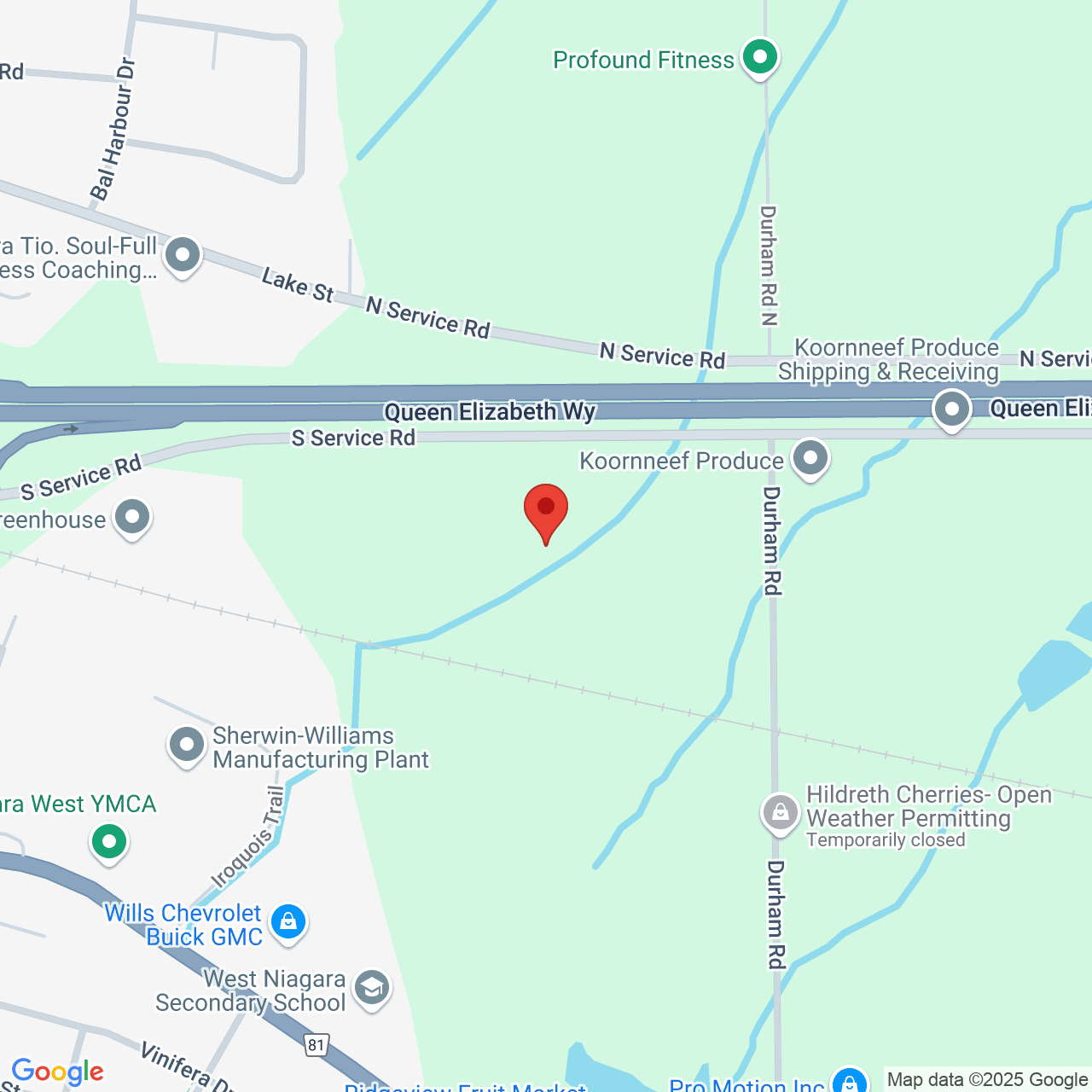 Street map for PEPE, 5640 S Service Rd, Beamsville ON