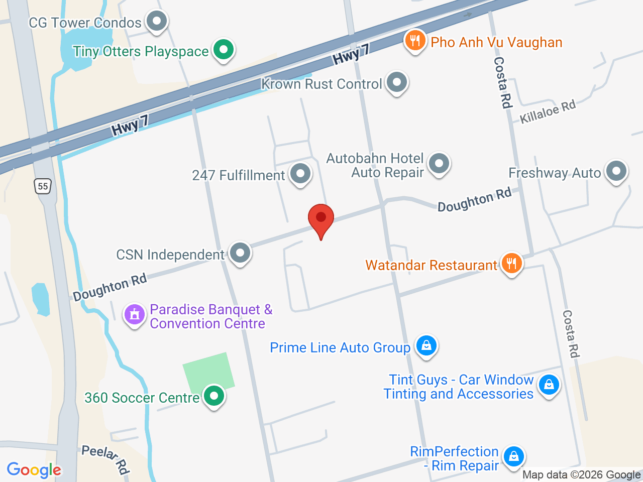 Street map for Far Out Crops, 176 Creditstone Rd, Unit 2, Vaughan ON