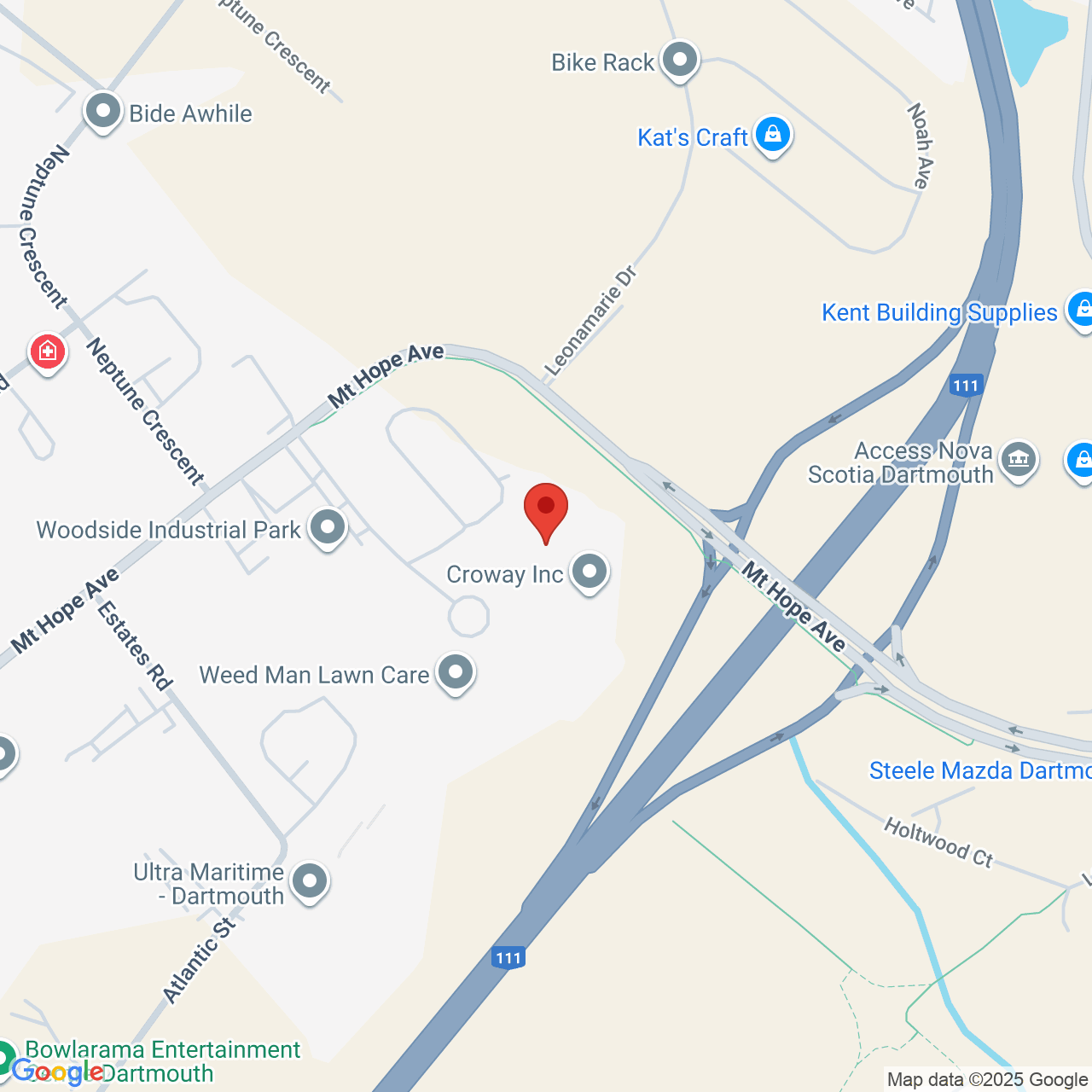 Street map for EastCann, 31 Orion Ct, Dartmouth NS