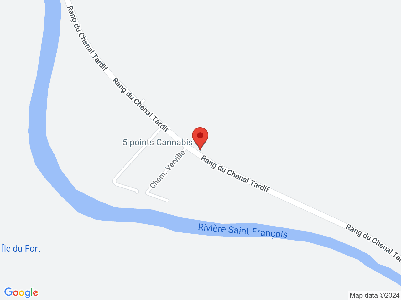Street map for 5 Points Cannabis, 216 Rang Du Chenal-Tardif, Pierreville QC