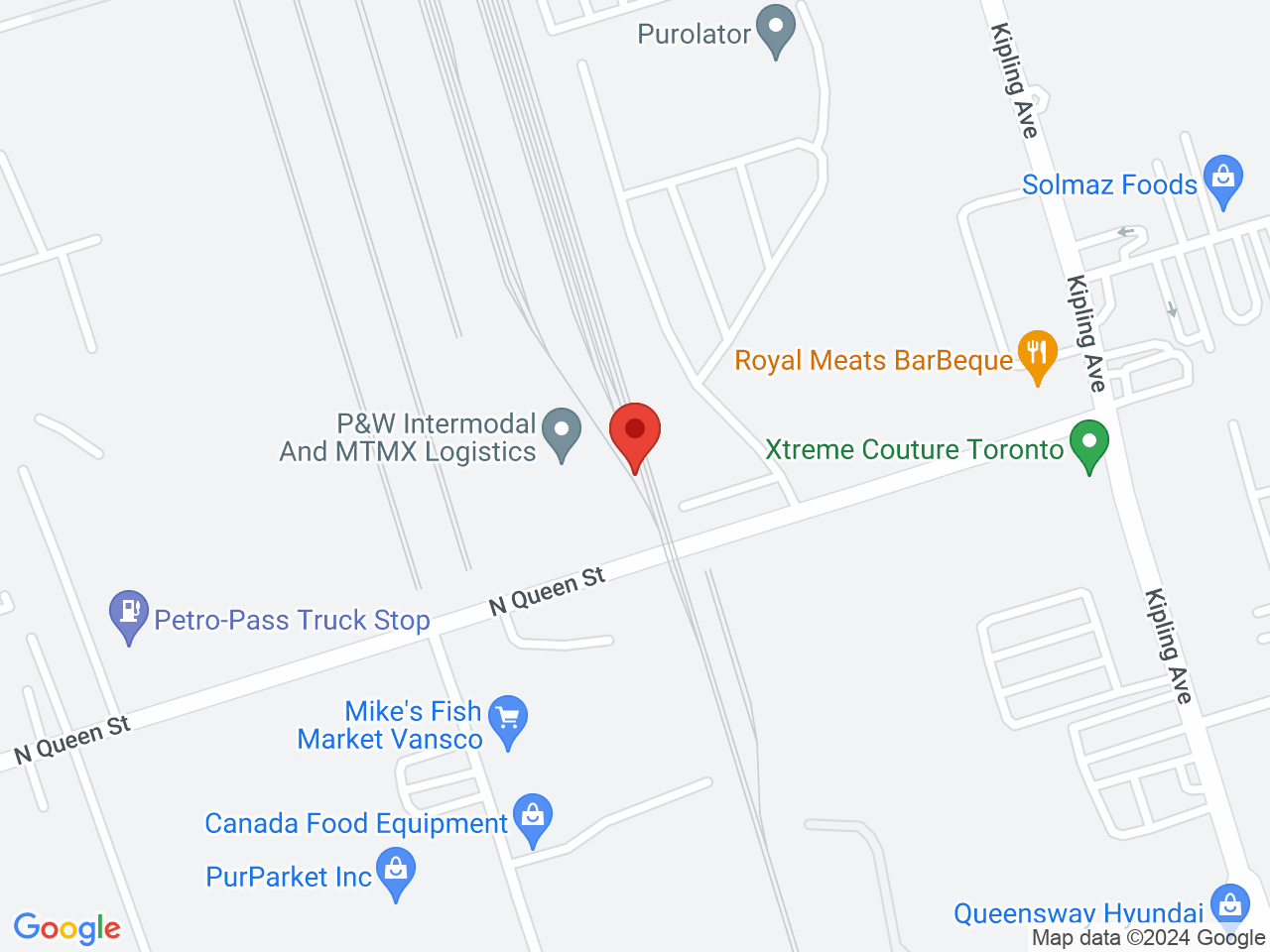 Street map for El Blunto, 30 North Queen Street Unit 5, Etobicoke ON