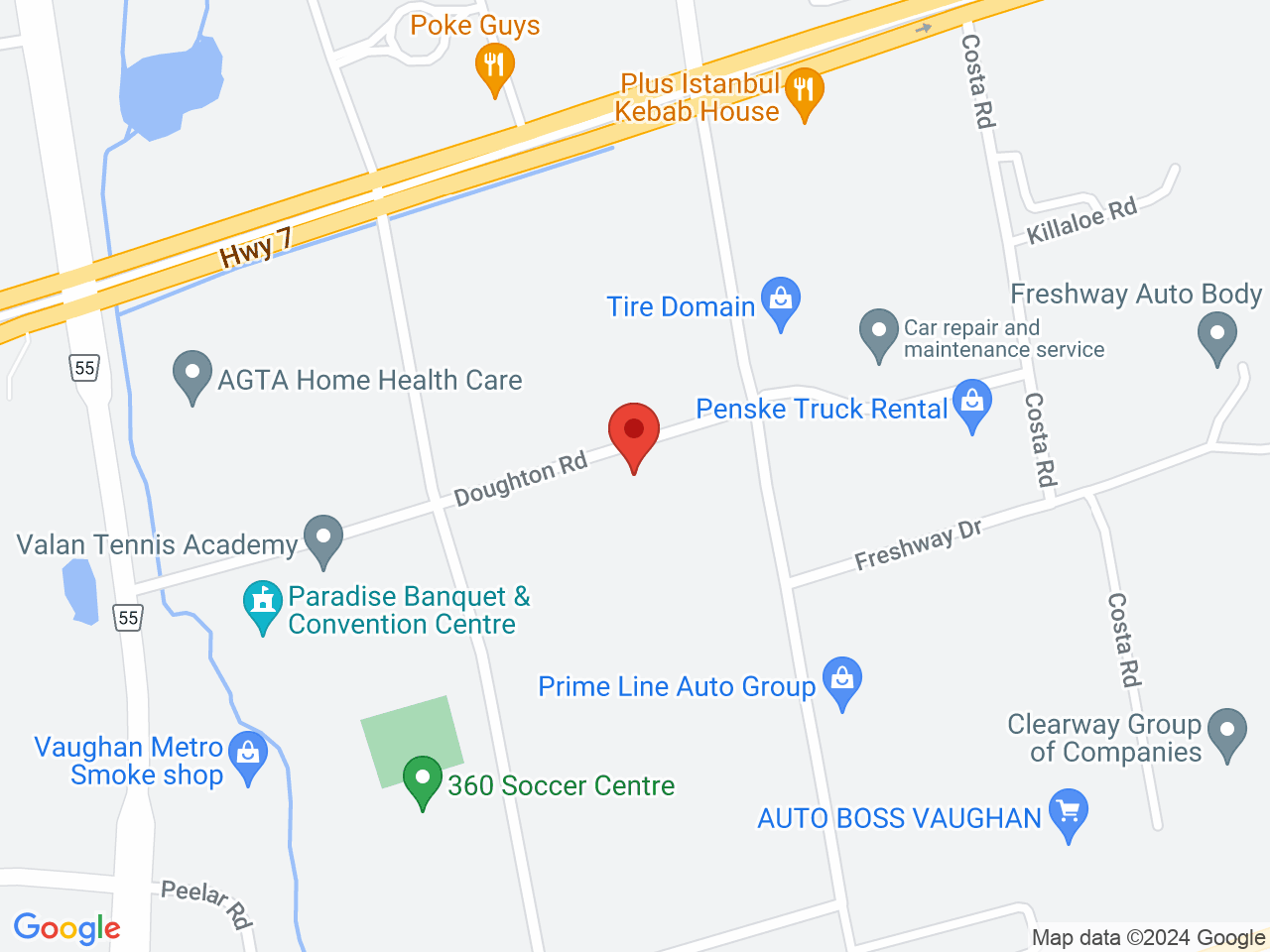 Street map for Dom Jackson, 176 Creditstone Rd, Unit 2, Vaughan ON