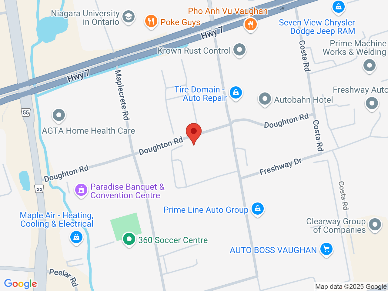 Street map for Dom Jackson, 176 Creditstone Rd, Unit 2, Vaughan ON