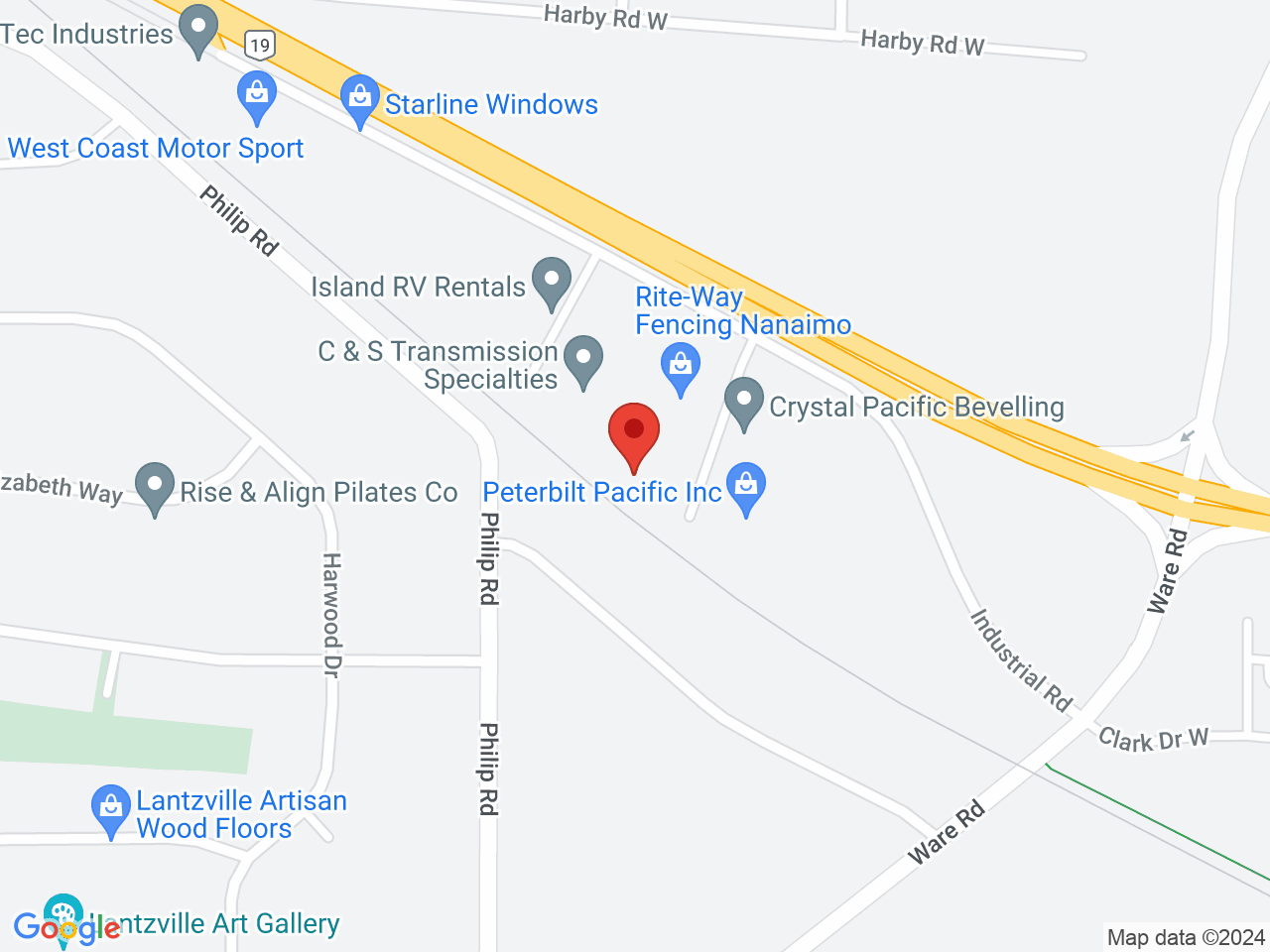 Street map for Thunder Spirit, 6833 Metro Rd, Lantzville BC