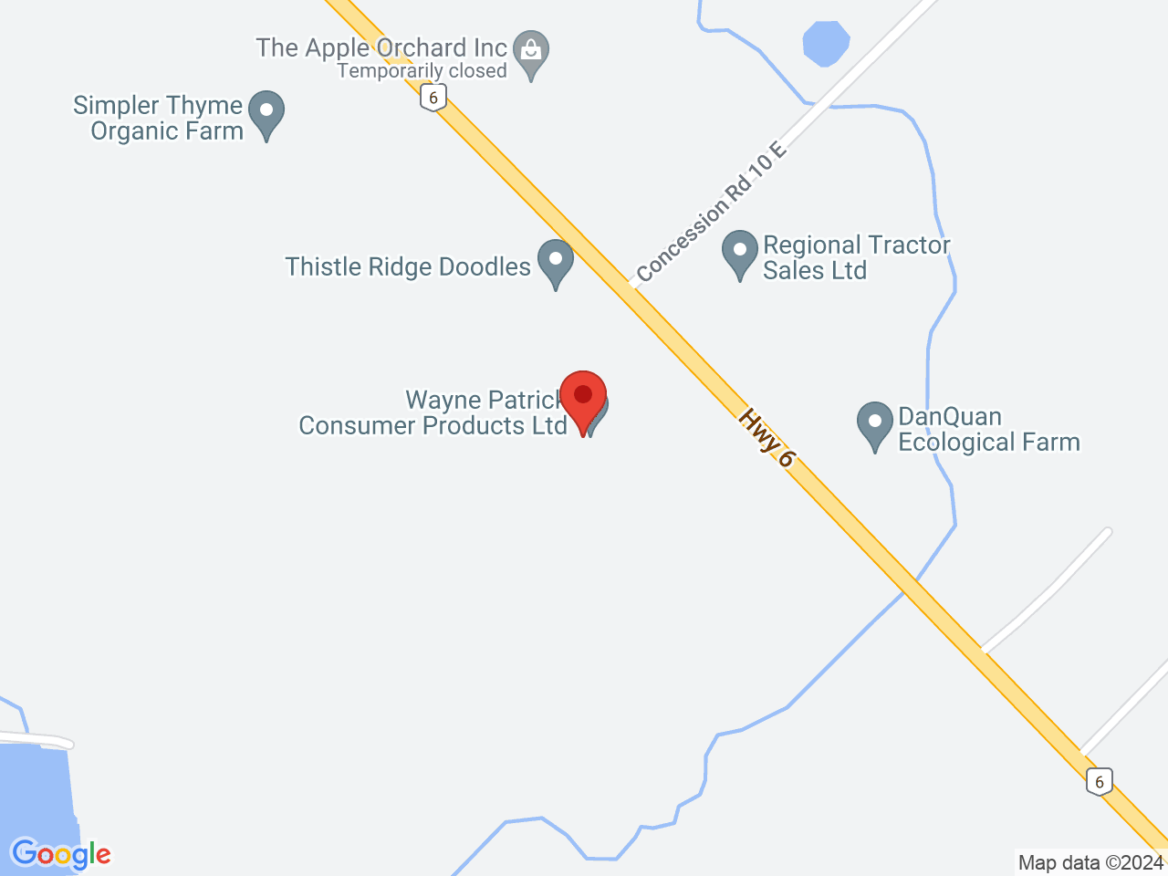 Street map for Wayne Patrick, 1653 Hwy 6 N, Hamilton ON