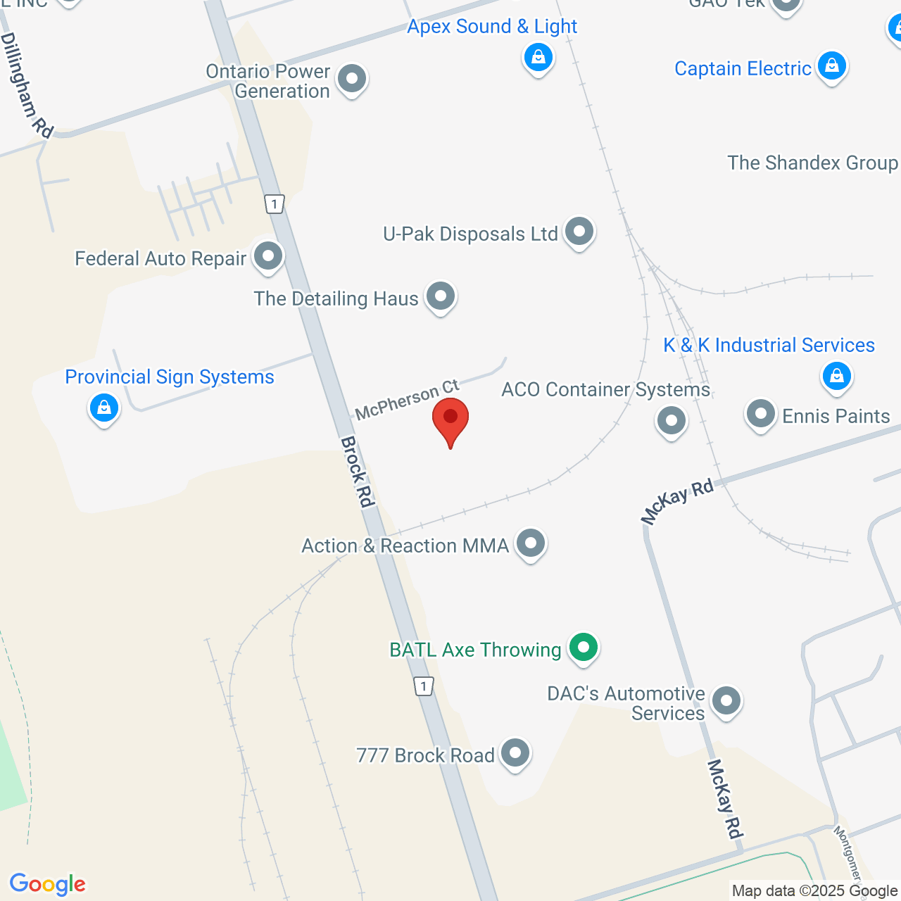 Street map for Jays, 1725 McPherson Court, Pickering ON