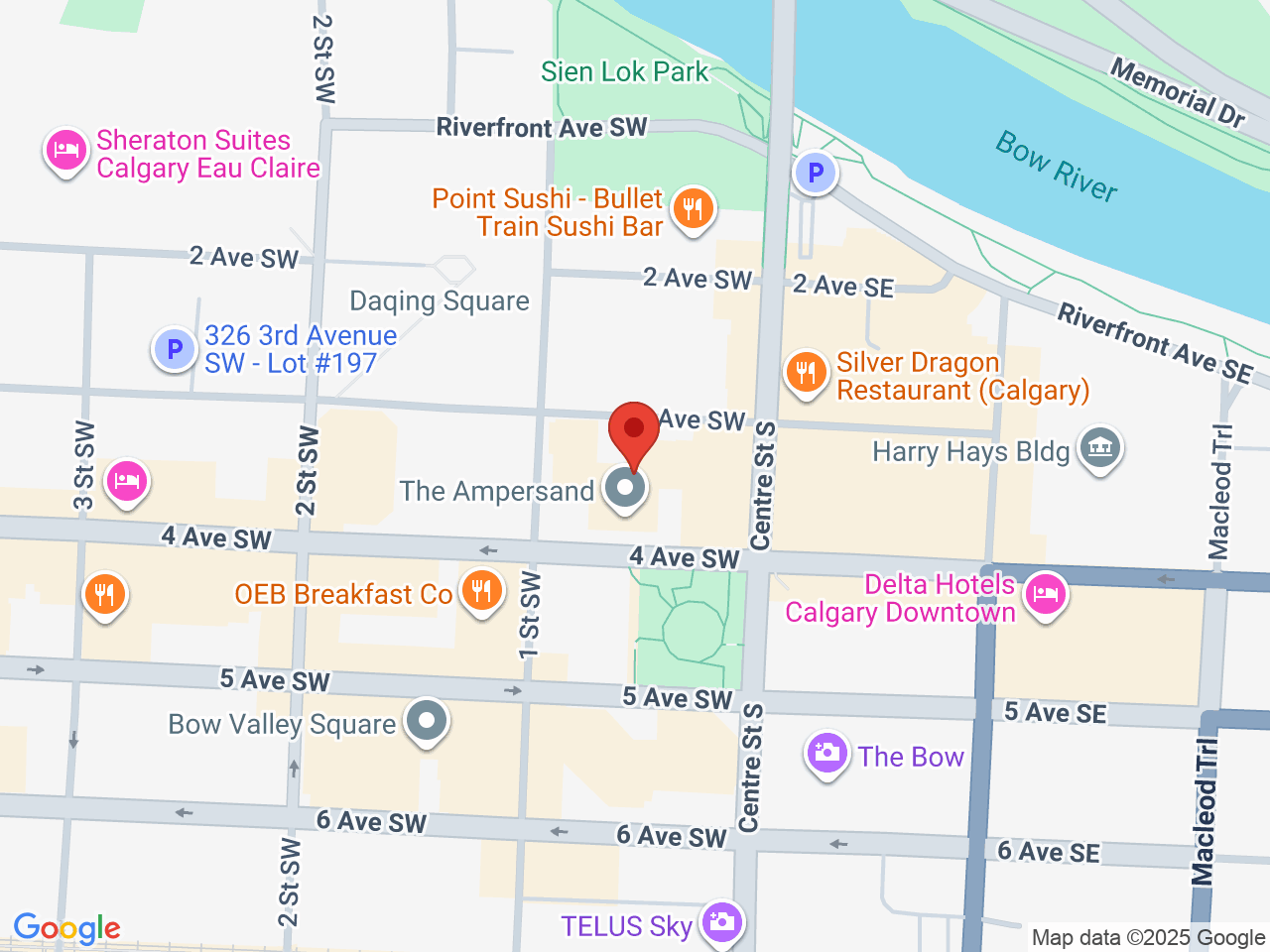 Street map for VOX, 140 4 Ave SW Suite 1440, Calgary AB