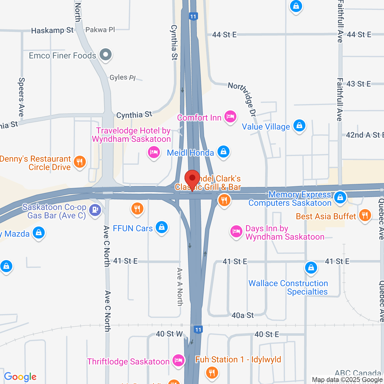 Street map for Kazoo, Corman Park No. 344, Saskatoon SK